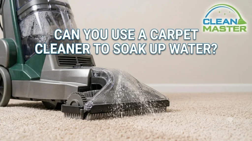 can you use a carpet cleaner to soak up water use this title
