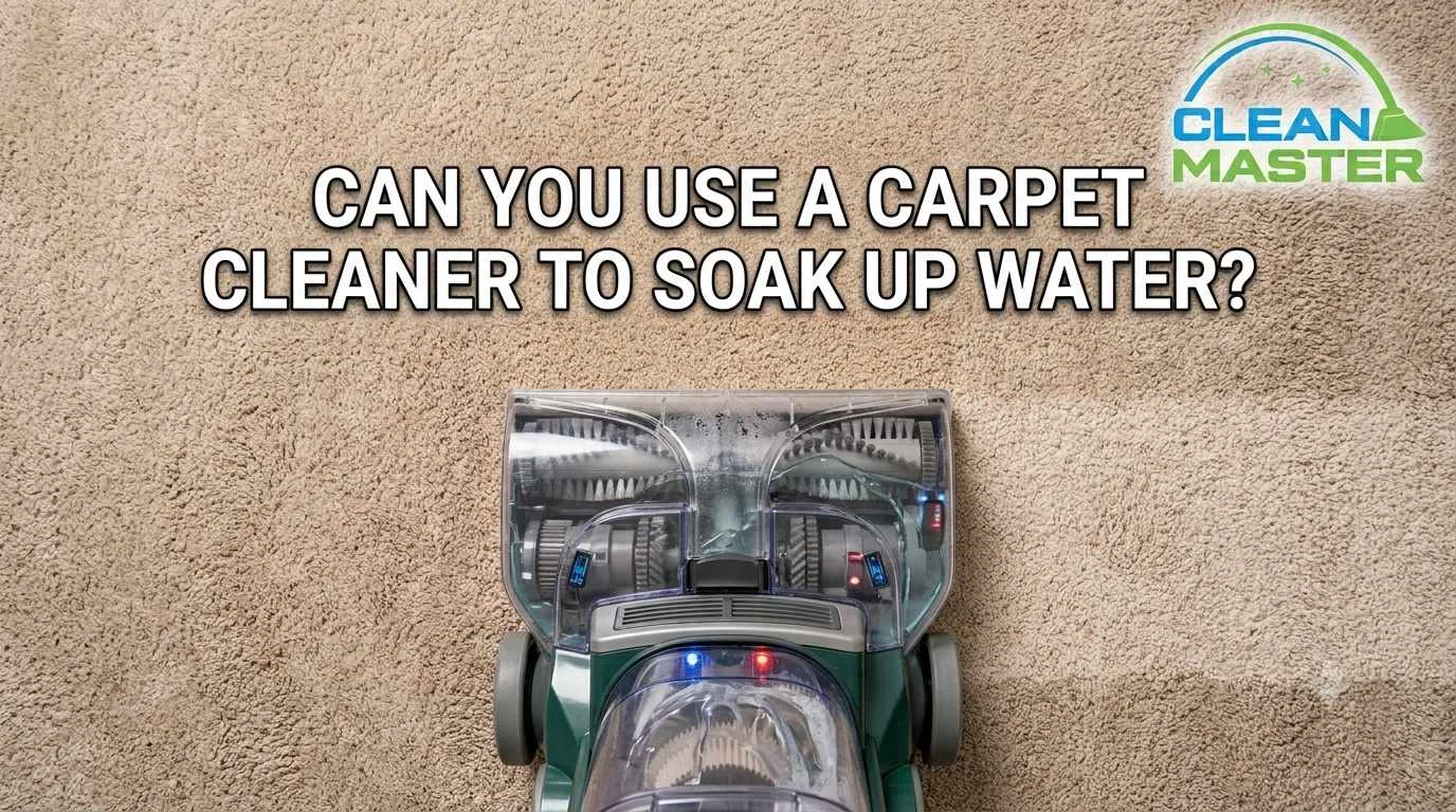 can you use a carpet cleaner to soak up water use this title 2